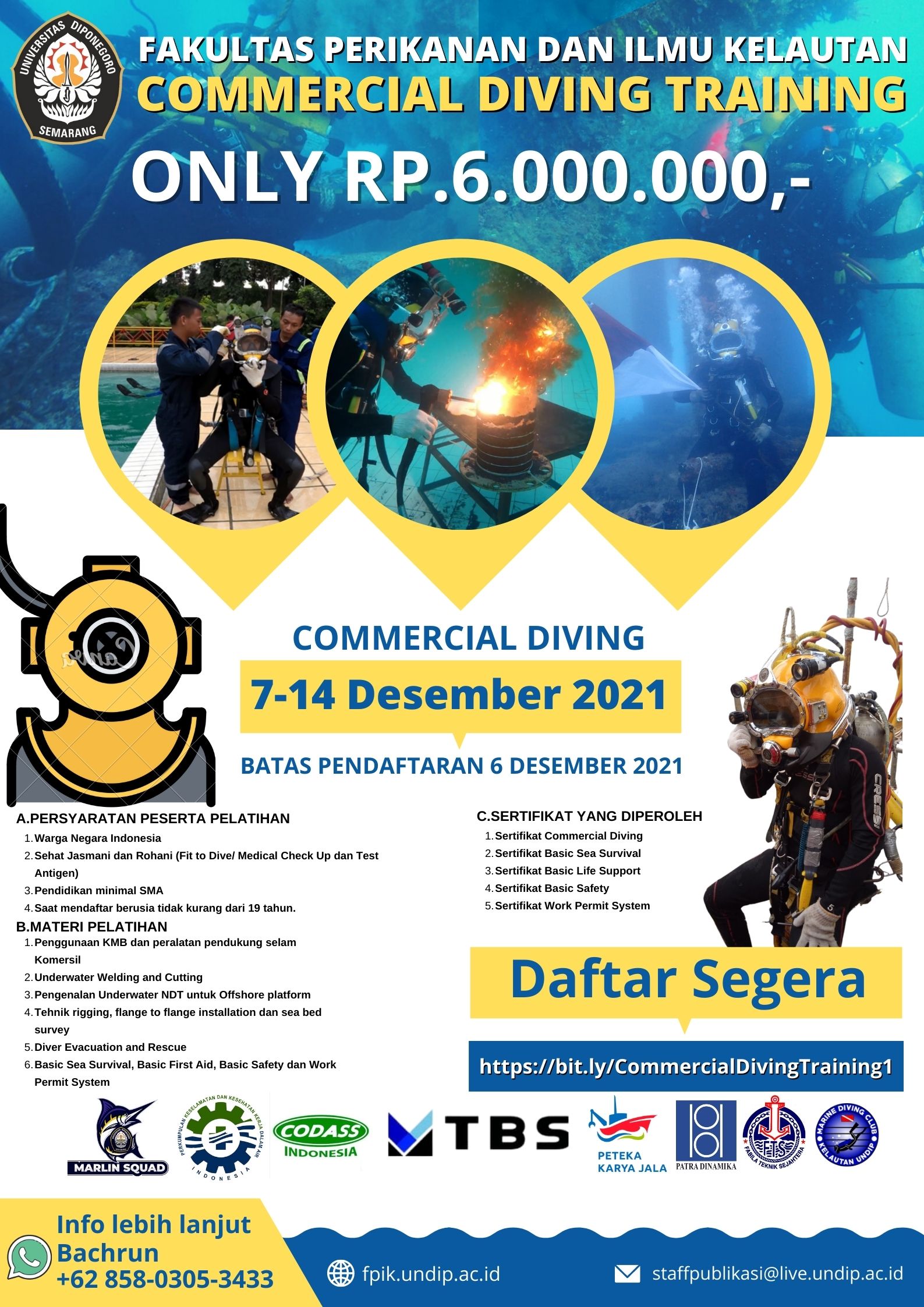 Penyelaman Komersial Tingkat Dasar (4)